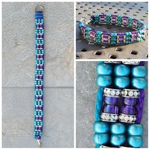 Custom Handmade Beaded Bling Dog Collar
